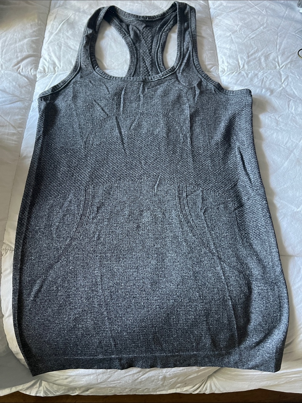 lululemon athletica Gray Racerback Knit Tank